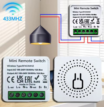 16A Relay Receiver Automation Module RF 433 MHz Smart Switch Mini DIY Wireless Remote Control Light Switches  for Home Led Lamp