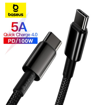 Baseus 100W Type C Cable For iPhone 15 USB C PD Fast Charging Charger Wire Cord For Macbook Samsung Xiaomi Type C USB C Cable