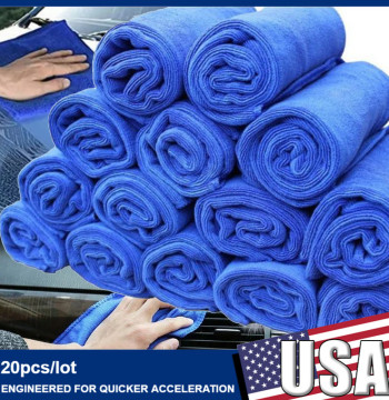 20pcs/Lot 30x30cm Car Cleaning Towel Microfiber Home Window Beauty Salon Barber Shop Car Care Polishing Auto Washing Soft Cloths