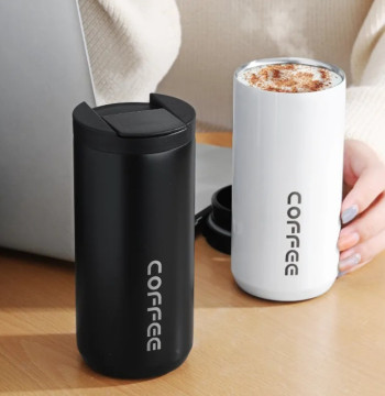 400ml Stainless Steel Thermal Coffee Mug 304 Thermos Mug Leak Proof Portable Travel Thermal Cup Water Bottle Christmas Gifts