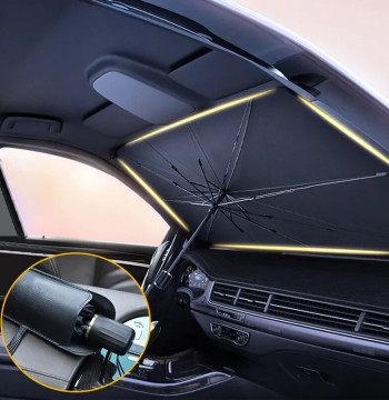 Car Sunshade Umbrella Windshield Folding Front Parasol Umbrella Type Sun Shade for Car Window Summer Sun Protection Accessories