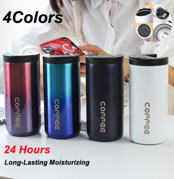 400ML Stainless Steel Coffee Thermos Bottle Thermal Mug Leakproof Car Vacuum Flasks Coffee Cup Travel Portable Insulated Bottles