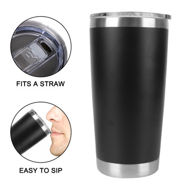 20oz Drinkware Thermal Mug Beer Cups Vacuum With Lids With Lids Stainless Steel Water Bottle Insulated Leakproof
