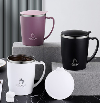 350ml Thermos Mug 304 Stainless Steel Coffee Cup With Handle Leak-Proof Vacuum Flask Insulated Cup Portable Thermal Water Bottle