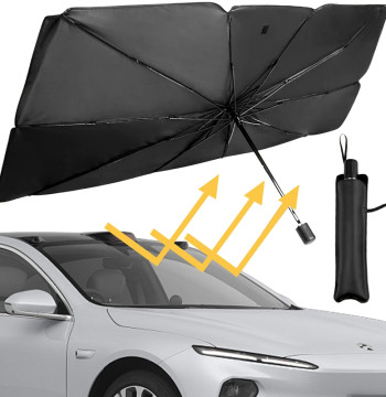 LEIBOO Car Sunshade Umbrella Car Sunshade Retractable Sunscreen Heat Insulation Front Windshield Parasol Car Interior Protection