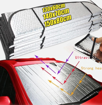 Foldable Universal Car Windscreen Sunshade Cover Sun UV Protection Lightable Sun Visor Covers Car Windscreen Sun Shade