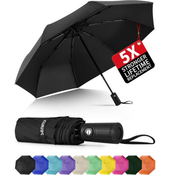 Windproof Travel Umbrella, Automatic Umbrellas for Rain, Portable & Compact Umbrella for Backpack