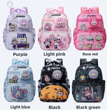 New Large Capacity Bag Children Backpack Cute Cartoon Primary School Bag Shoulder Bag New Kids Practical Portable Backpack