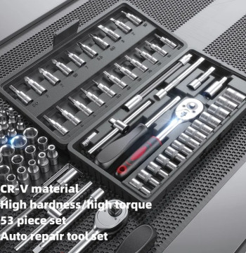 NEW Car Repair Tool Kit 46/53 Piece/Set Socket Set Car Repair Tool Ratchet Torque Wrench Combo Auto Repairing Tool Set