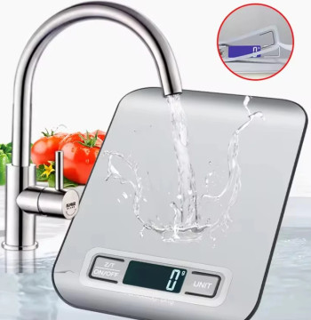 Digital Kitchen Scale LED Display 5kg/1g Stainless Steel Panel Electronic Scales Home Jewelry Food Snacks Weighing Baking Tools