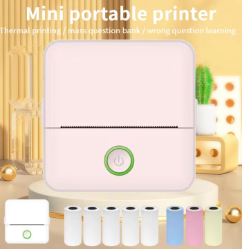X6 mini HD printer portable sticker label Printer Bluetooth pocket thermal printer with paper for student note inkless printing