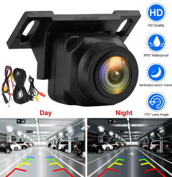 Car Backup Camera Rear View Camera 1080P Clear Anti-Interference 170 Degree Wide Angle Adjustable Vehicle Small Reversing Camera