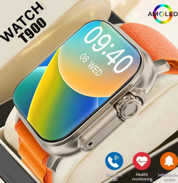 LAXASFIT T900Ultra Smartwatch Bluetooth Talk Smartwatch Message Alert Heart Rate Monitor Sports Watch for Android IOS Men Women