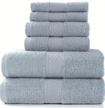 Bath Towel Washcloth Cotton Towel Solid Color Soft Absorbent Towels Multipurpose Use For Hotel Bathroom