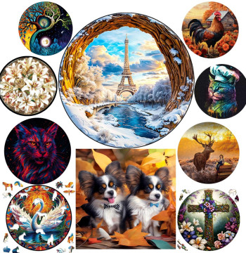 Beautiful pyramids Wooden Animal Decompressed Puzzle for Adult Kids Lovely Cat High Quality Puzzle Brain Twister Wood Jigsaws